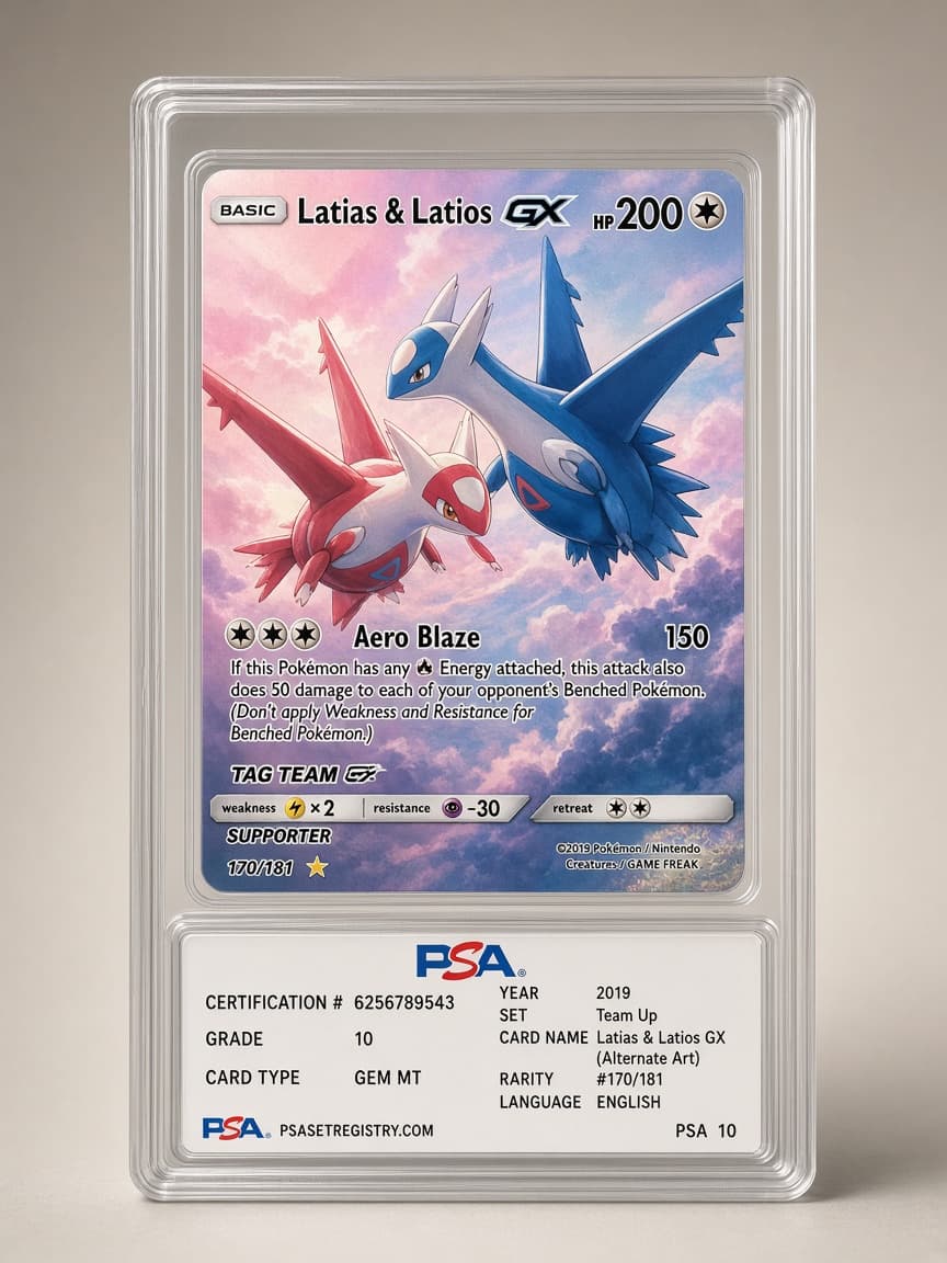 2019 Latias and Latios GX Alt Art #170/181 — PSA 10