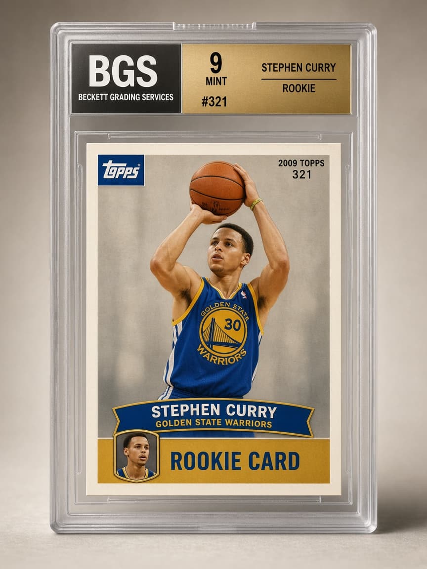 2009 Topps Stephen Curry #321 Rookie — BGS 9