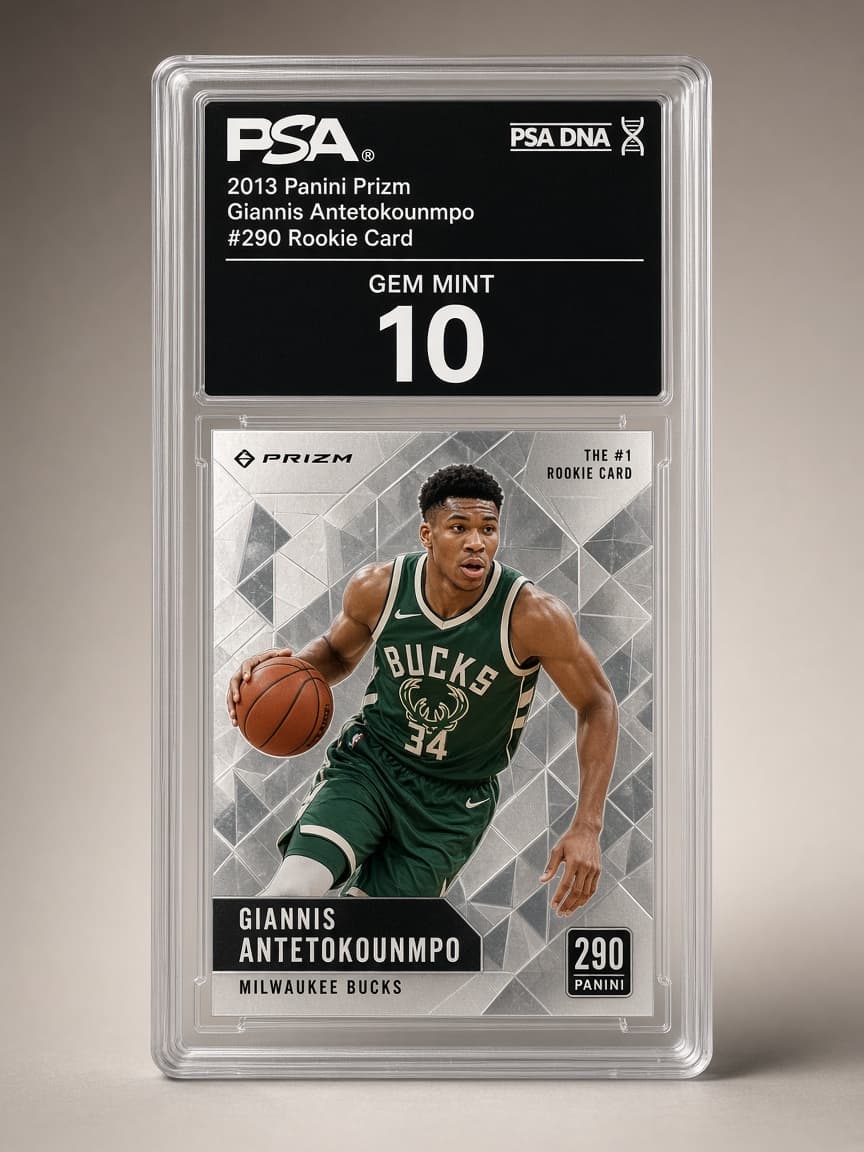 2013 Panini Prizm Giannis Antetokounmpo #290 Rookie — PSA 10