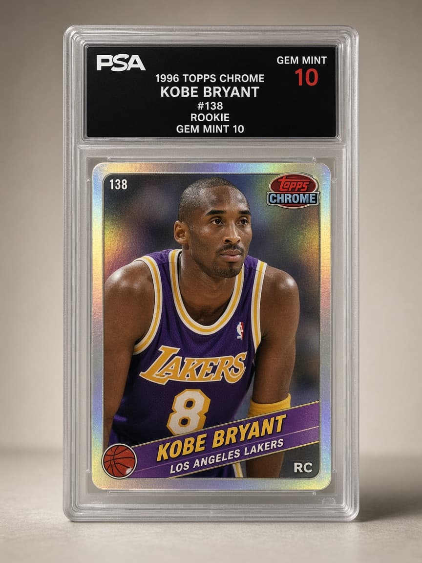 1996 Topps Chrome Kobe Bryant #138 Rookie — PSA 10