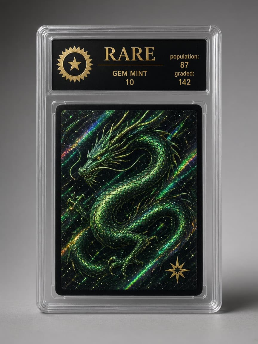 2005 Rayquaza Gold Star #107/107 — PSA 8