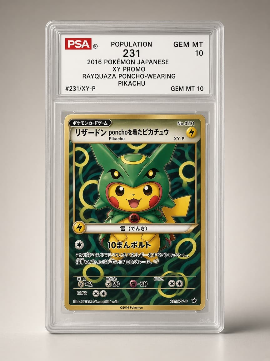2016 Rayquaza Poncho-Wearing Pikachu #231/XY-P — PSA 10